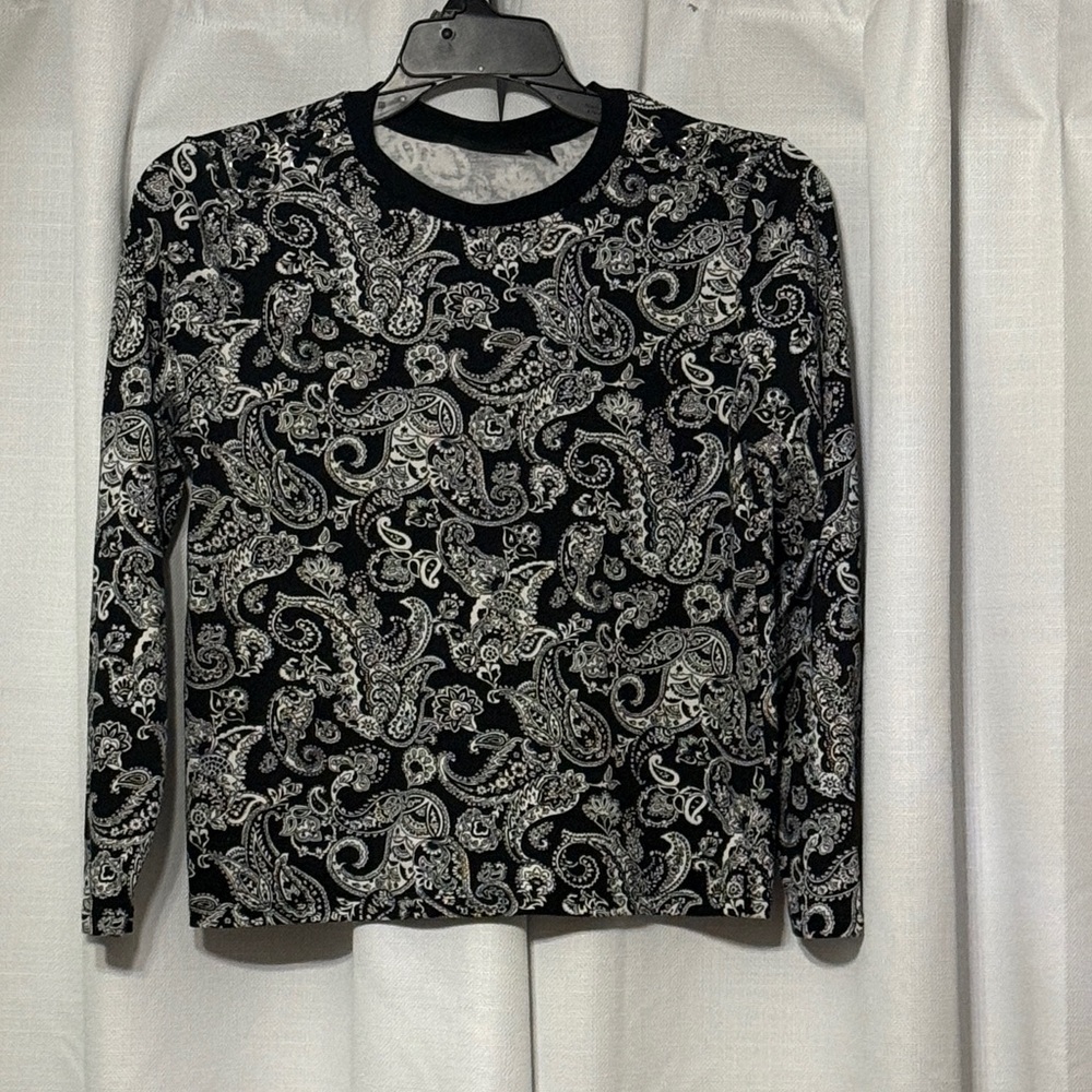 Rafaella Monochrome Paisley Top